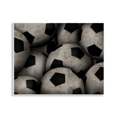 Bin Of Soccer Balls Wall Plaque, design by Marcus Prime