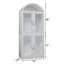  Garde-manger de 62 po de hauteur Zolan avec 4 portes en verre et garde-manger en bois avec 4 tablettes-1584364912