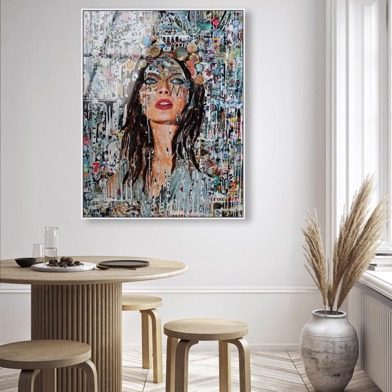 Katy Hirschfeld - Brunettes Have More Fun Print Glam Collage by Oliver Gal, Black Frame, , 46"H x 37"W, White Frame
