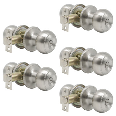 Door Knobs with Round Rosette, Keyless Lock