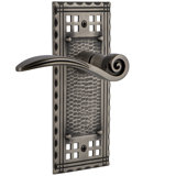 Craftsman Plate Privacy (Bed & Bath) with Swan Lever