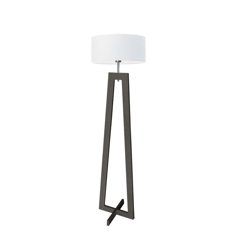 Chakka 148cm Traditional Floor Lamp, White, Black