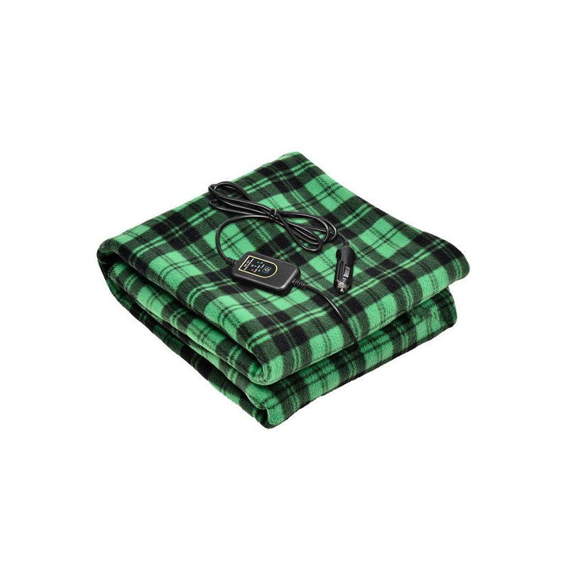 Couverture chauffante pour voiture 12v avec contrôleur pour minuterie et niveaux de chaleur