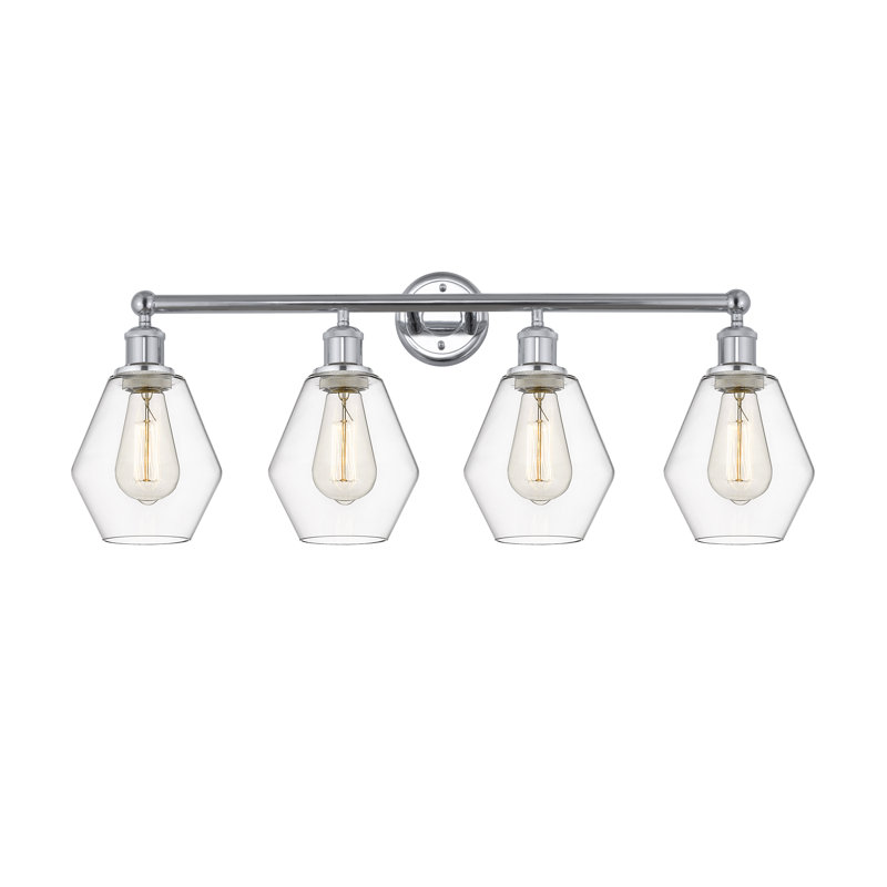 Gabbie 4 - Light Dimmable Vanity Light, Clear, Polished Chrome