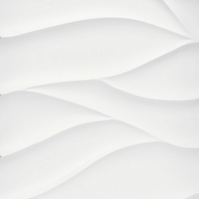 Rodrianna 50 x 50 cm 3D Wall Panel in White, Matte White