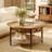 Wynny 27"W Round Lift-Top Wood Coffee Table with Storage-2058033455