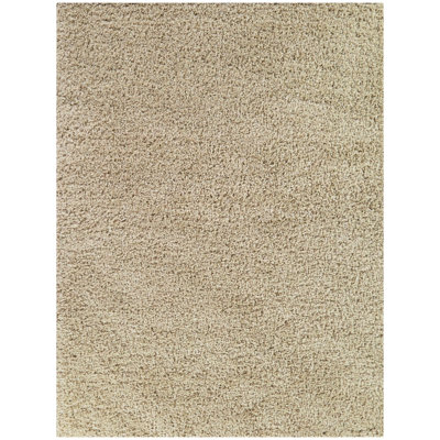 Tapis beige à poils longs Kenna