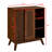 Dark Wood Rattan Cabinet For Dining Room Storage-2019397252