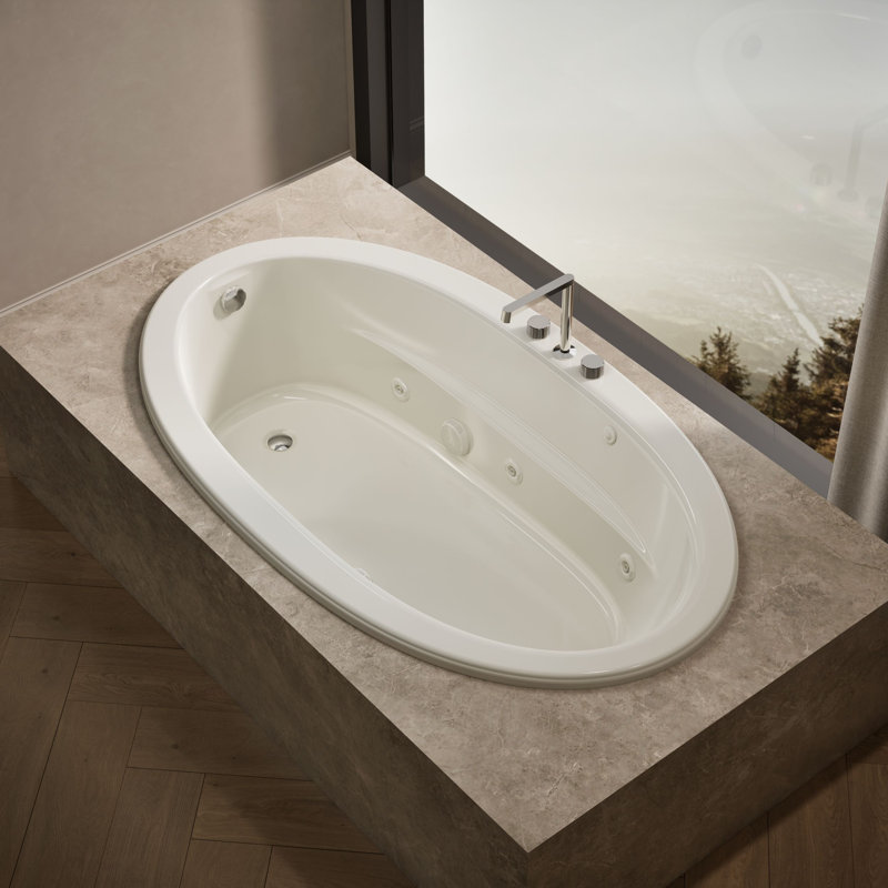 Sunward 72" x 42" Whirpool Bathtub, Biscuit
