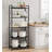 5-Tier Metal Storage Rack, Shelving Unit With X Side Frames, Dense Mesh