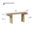 Console très large en placage de bois véritable de 66 po, canapé minimaliste derrière le canapé pour le vestibule, le couloir, le salon, le bureau à domicile, chêne vieilli-592380264