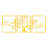 Elegant Decorative Metal Wall Accessory (3 Pieces), Gold Finish, 19.3 x 23.6 inches | Durable Metal Body, Thickness: 0.06 inches | Perfect for Modern Home Decor, Adds Style and Sophistication to Any Space-450030799-450030833