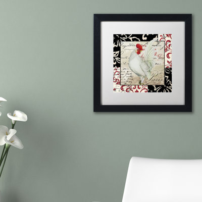 «Europa White Rooster» par Jadaya, impression encadrée