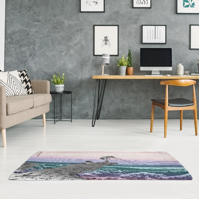 Tapis rouge / vert / gris Kajikazawa in Kai, Rectangle 2 pi x 3 pi
