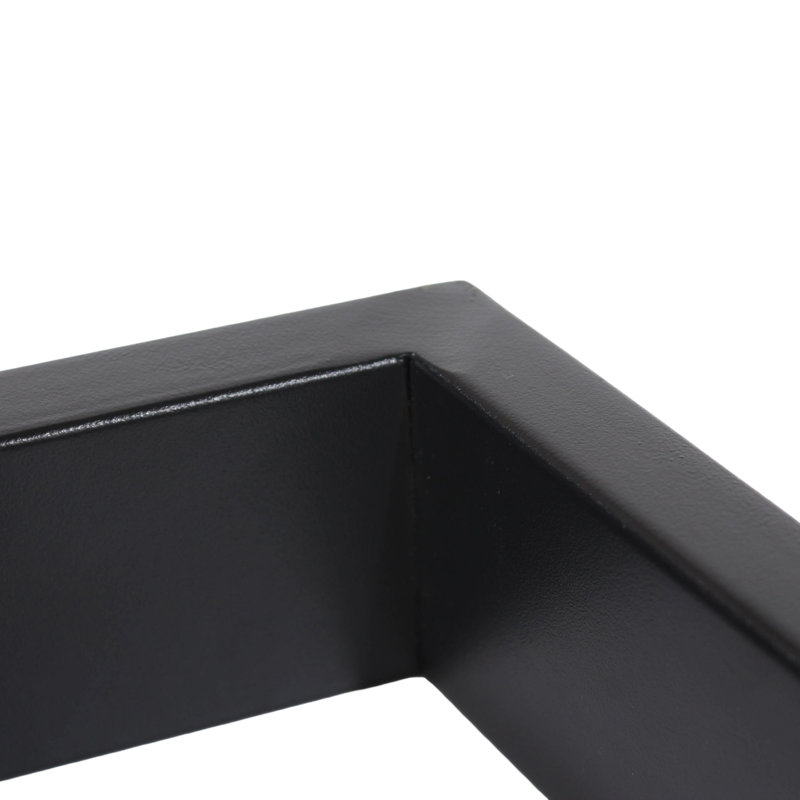 Small Angular Pair of Legs with Black Industrial Design - For DIY, Furniture, Tables, 45cm H x 49cm W x 6cm D