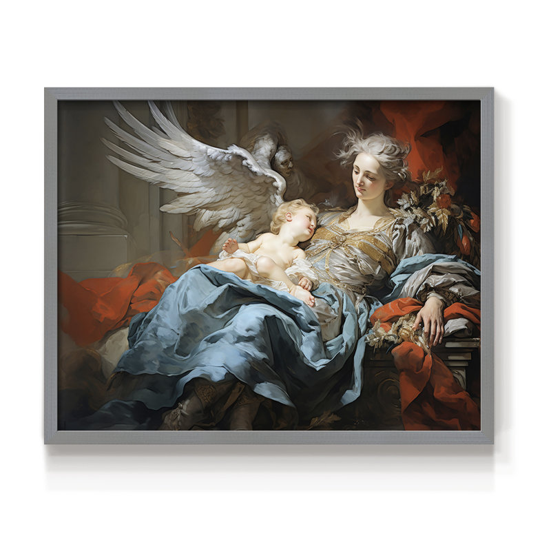 Angels From Above-XXX -Framed Print - Restickable, 8" H x 10" W, Gray Framed