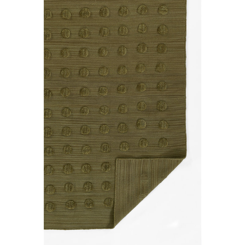 Wool Area Rug in Green, Rectangle 8' x 10'