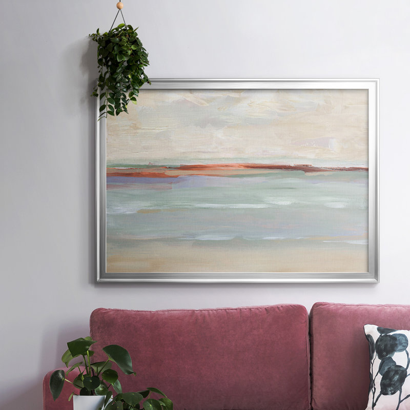 Sienna Horizon I, reproduction d'art sur toile, Toile encadrée argentée avec coins fermés, H 18 po x l 26 po x P 1,5 po