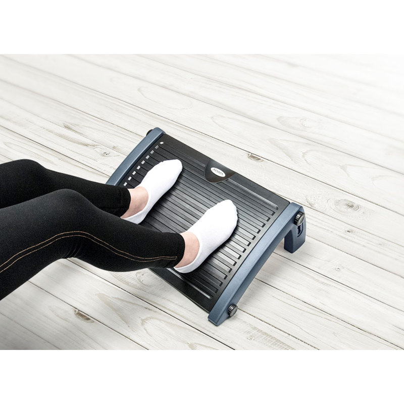 Aidata Adjustable Black and Gray Ergonomic Footrest
