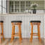 Tabouret de bar de couleur naturelle 30 po, siège en tissu gris anthracite-772993170-772993171-772993160