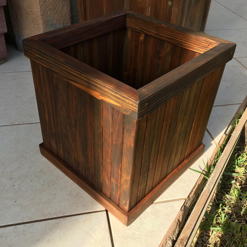 Funke Wood Planter Box, 18" H x 18" W x 18" D