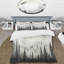 Grey Misty Morning Forest Horizon I - Landscapes Duvet Cover Set - Microfiber Polyester-110397655