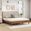 Très grand lit en bois avec tête de lit tapissier de style piano, lit en bois avec cadre de lit renforcé, blé-1778521423