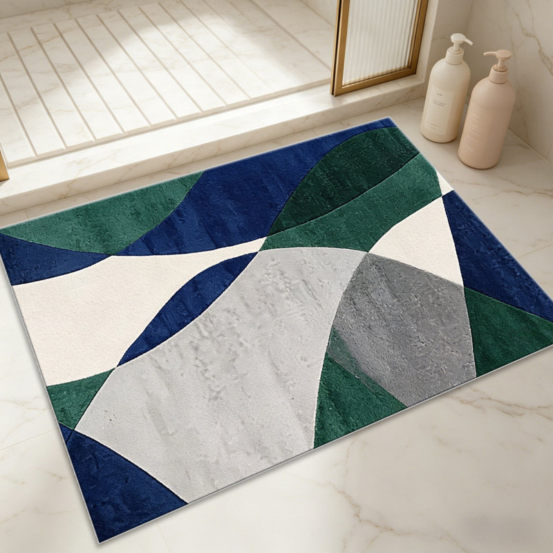 Blue Green   area rugs for Living Room, Soft and Comfortable, Suitable for all seasons, easy to maintain, machine washable Indoor floor mat, Under Table Farmhouse suitable for Bedroom, Dining Room, Study,  Balcony, Home Decor Patio
