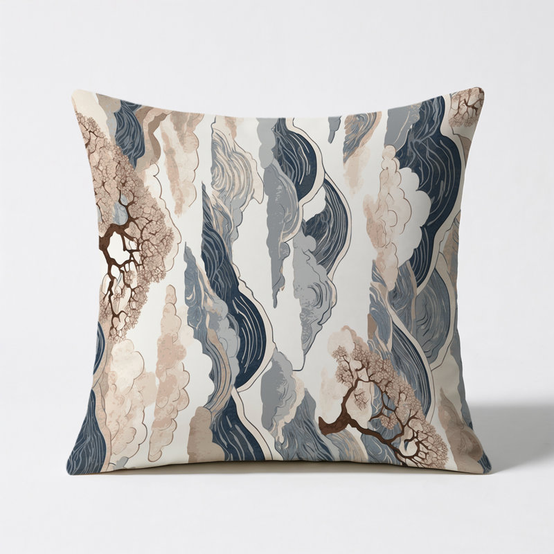 Tranquil Bloom Indoor And Outdoor Throw Pillow, Square 20"