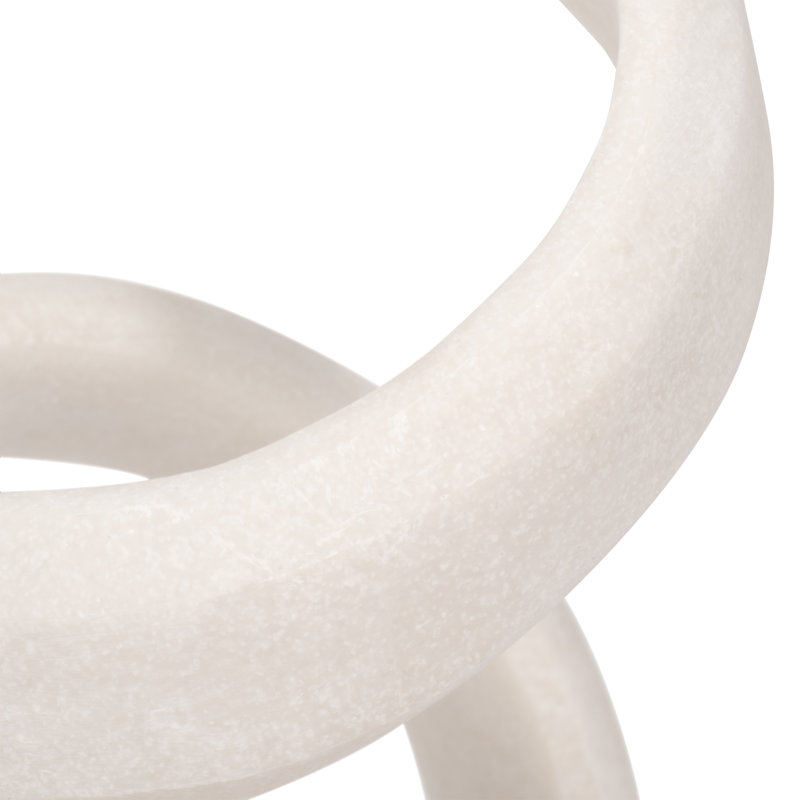 Decorative Object - Resin & Acrylic - Modern Sculptural Design - 27" Tall - White Finish - Glam & Contemporary Home Accent for Living Room, Bedroom, or Office