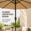Parasol 9 pi pour patio - Parasol d'extérieur à manivelle et auvent ventilé pour abat-jour - Pour terrasse, balcon, porche, cour arrière-130370831