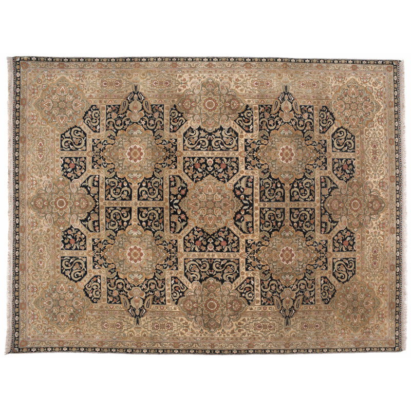 One-of-a-Kind Rectangle 9'3" X 12'2" Hand Knotted Area Rug