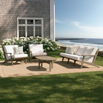 Saratoga 5-Piece Outdoor Patio Teak Wood Furniture Set