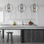 Lustre sphérique Spoutnik noir et doré à 6 lumières avec chaîne ajustable pour l'intérieur sec Chrisse
