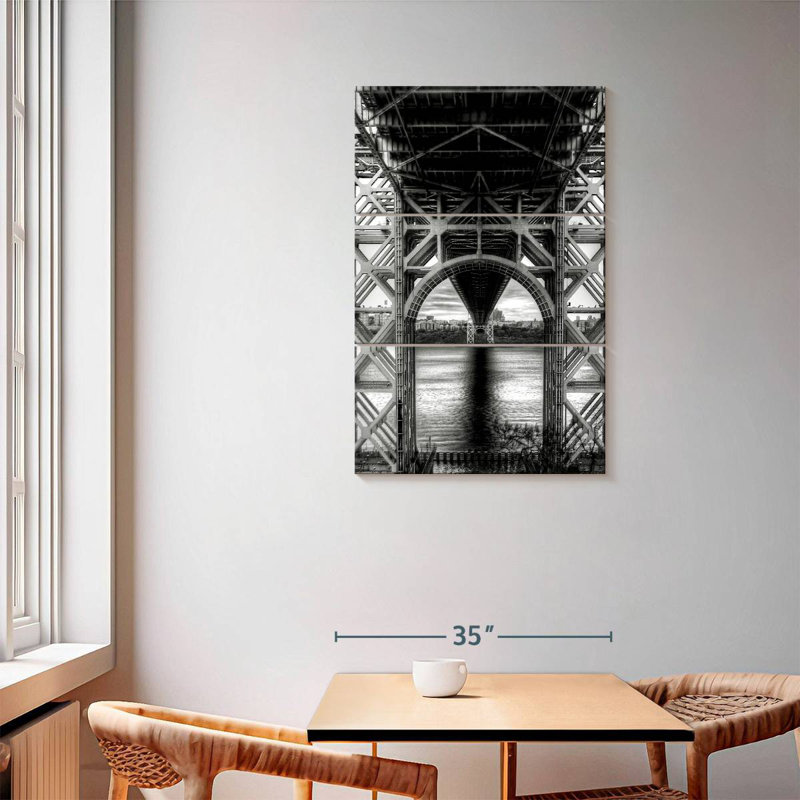 Lilie Below George Washington Bridge, 57" H x 36" W