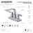 Kingston Brass NuvoFusion Two-Handle 2-Hole Deck Mount 4" Centerset Bathroom Faucet with Push Pop-Up