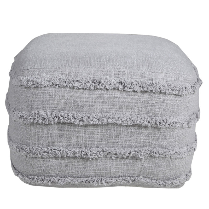 Repose-pieds 18 po 100% coton, Gris