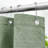 Linen Textured Shower Curtain and Hooks Set-1782405550