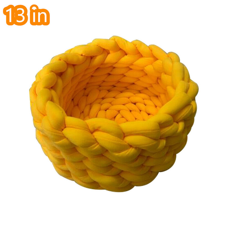 Tapis de lit pour animal de compagnie, Jaune doré, Très petit (l 13 po x P 13 po x H 5,5 po)