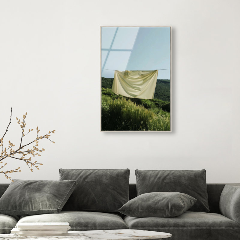 Floating Cotton I Print by Oliver Gal, 25"H x 17"W, Silver Floater Frame