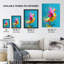 Wall Art Print Flying Duck Abstract Oil Painting Poster