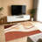 1PC Neutral Wavy Abstract Terracotta & Cream area rugs for Living Room, Soft and Comfortable, Suitable for all seasons, easy-to-maintain, machine washable Indoor floor mat, Under Table Farmhouse suitable for living room, bedroom, dining area,...-37326387