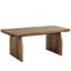 Table basse brun chaud chaleureux, style campagne moderne, bois d'ingénierie, surface spacieuse, 47,28 pouces de largeur