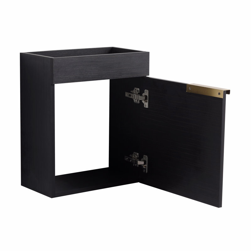 Meuble-lavabo à fermeture en douceur avec lavabo, Noir