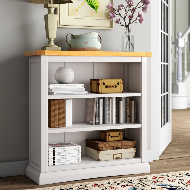 Ancram 90cm H x 90cm W Standard Bookcase, Light Grey