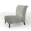 Fauteuil de chambre moderne rembourré Glam Rain Abstract III