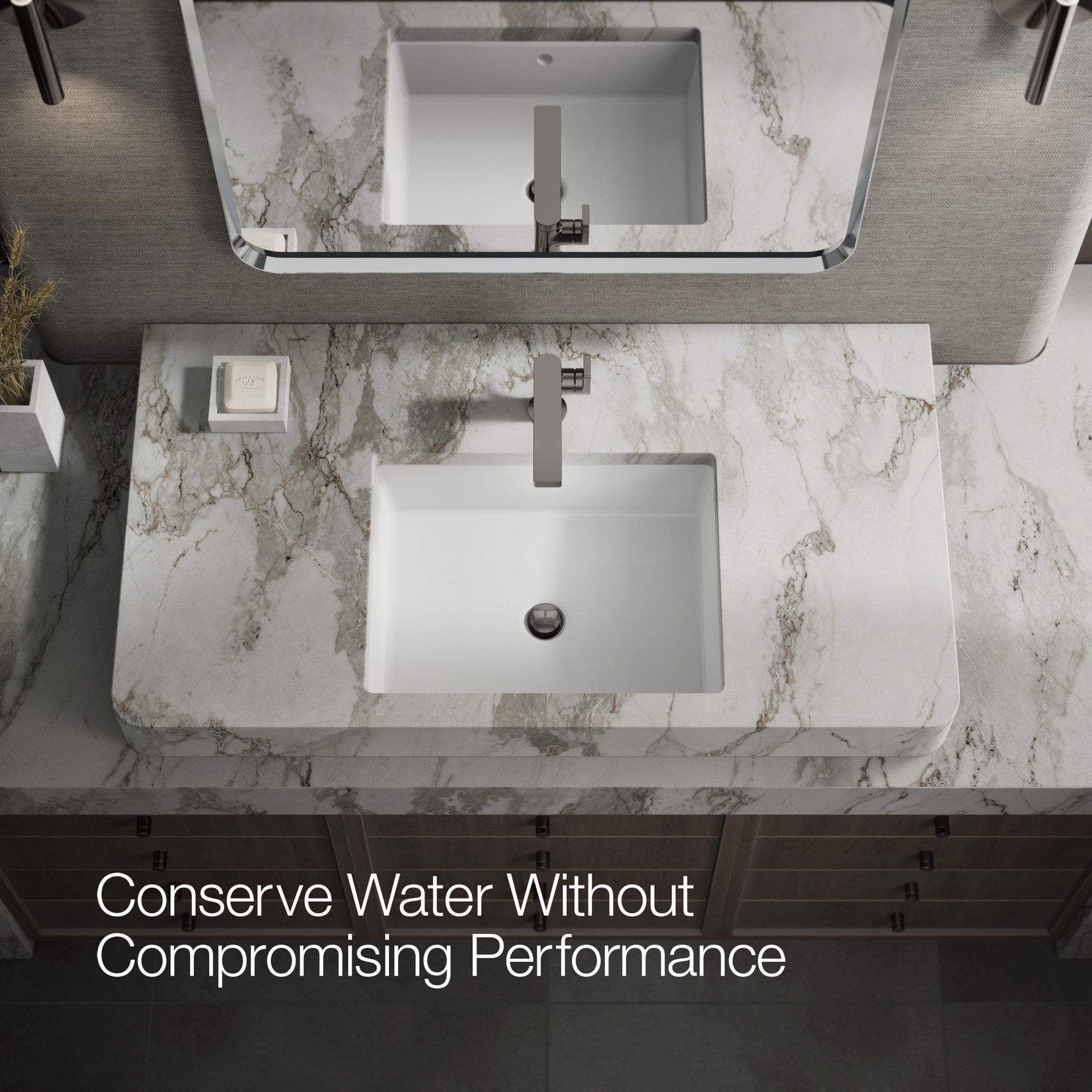 Composed Single-Handle Bathroom Faucet with Drain Assembly, Vibrant Titanium