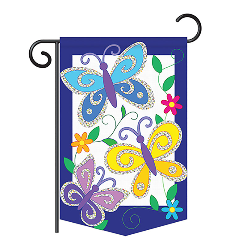 Drapeau de jardin à double face en polyester 19 x 13 po Harly