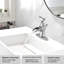 Robinet de salle de bain à poignée simple pour évier à cascade basse à 1 ou 3 trous avec ensemble de drain Lift-and-Pul pour barres, meubles-lavabos-100785467
