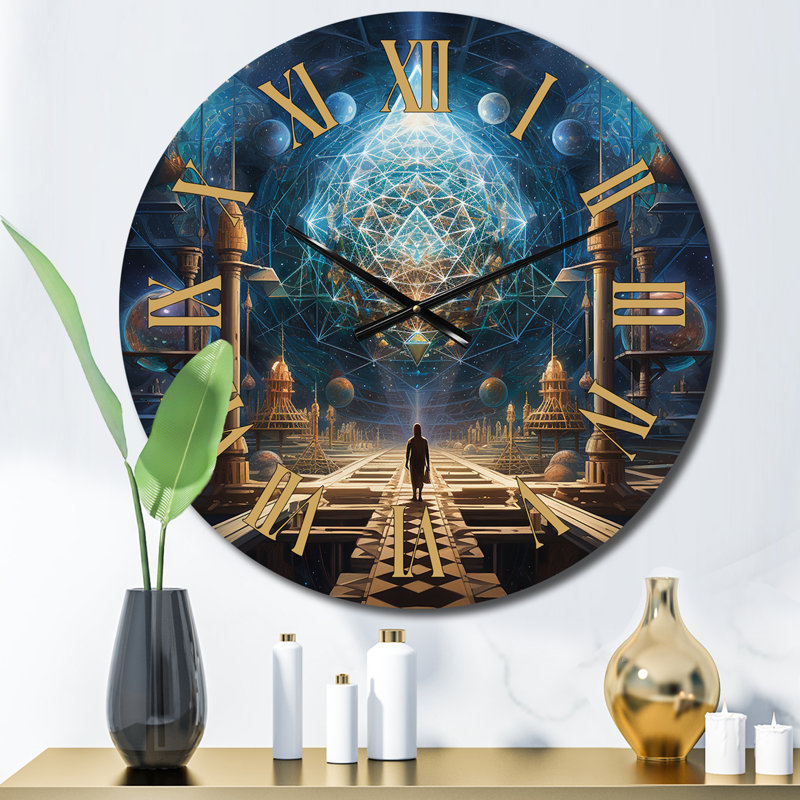 Horloge murale paysage abstrait, Moyenne